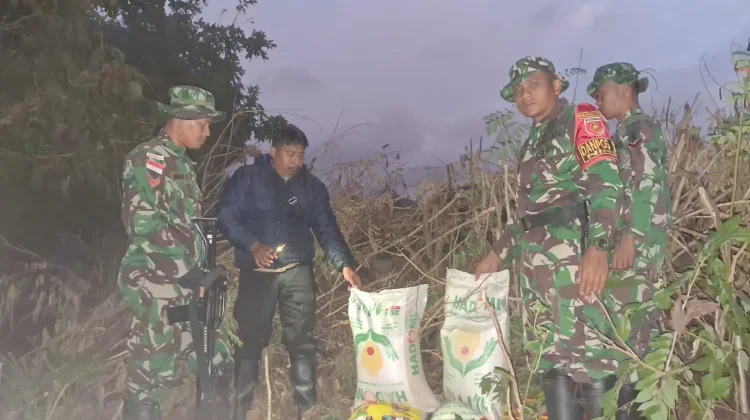 Satgas TNI Gagalkan Penyelundupan 200 Kilogram Beras dari Timor Leste
