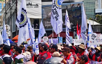 Buruh GSPMII Suarakan UU Ketenagakerjaan dan Tolak Upah Murah