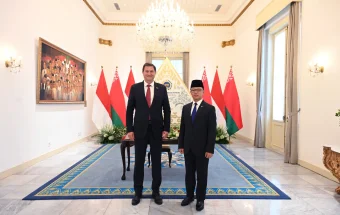Menlu RI Terima Kunjungan Kehormatan Menlu Belarus di Jakarta