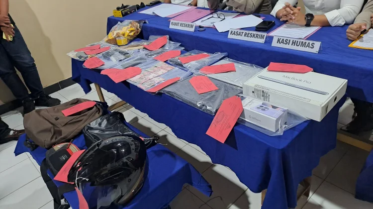 Barang Bukti Kasus Perampokan di Loa Janan Ilir, Dipicu Utang Piutang