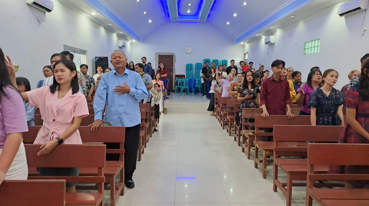 Suasana Ibadah Kenaikan Yesus Kristus di GPdI Temindung Samarinda