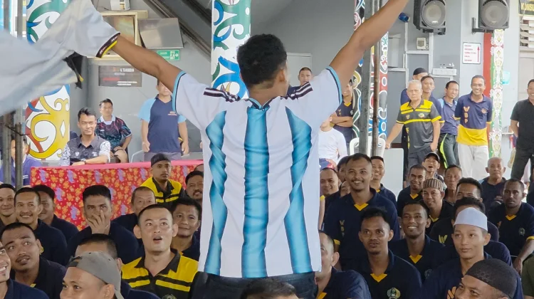 Euforia Nobar Argentina vs Swiss Satukan Warga Binaan Lapas Samarinda