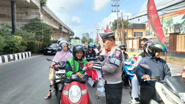 Polresta Samarinda Tebar Semangat Merah Putih jelang Kemerdekaan ke-81 RI