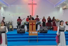 Suasana Ibadah Kenaikan Yesus Kristus di GPdI Temindung Samarinda