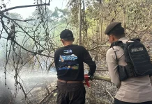 Polresta Samarinda Quick Respons Kebakaran Lahan di Tanah Merah