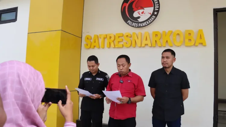 Pers Rilis DPO Pengedar Sabu di Pamekasan Berhasil Diringkus