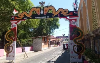 Semarak HUT RI, Warga Pamekasan Hias Kampung