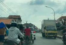 Kemacetan di Jalur Nasional Sampang