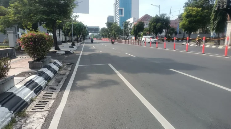 H-1 Lebaran, Sejumlah Ruas Jalan di Kota Semarang Tampak Sepi
