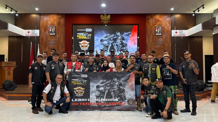 Peduli Kemanusiaan, Harley Davidson Club Indonesia Donor Darah di PMI Semarang