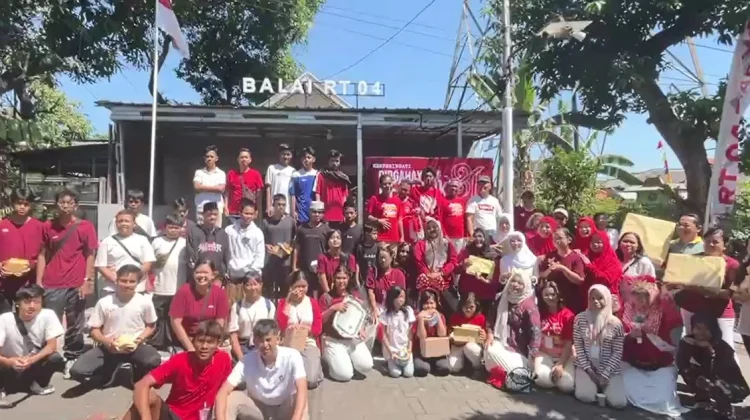 Semarak Jalan Sehat dan Lomba HUT ke-81 RI di Kampung Pancasila Mangunharjo
