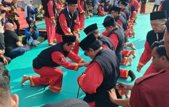 Lapangan Pancasila Simpanglima Semarang menjadi Lautan Merah