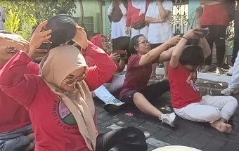 Semarak Jalan Sehat dan Lomba HUT ke-81 RI di Kampung Pancasila Mangunharjo