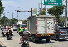 H-6 Lebaran, Simpang Exit Tol Krapyak Ramai Lancar