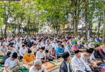 Ribuan Warga Muhammadiyah Salat Idulditri di Unimus Semarang