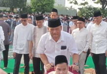 Ribuan Umat Muslim Ikuti Salat Idulfitri di Lapangan Simpanglima Semarang