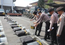 Pastikan Kesiapan Dalmas, Kapolres Semarang Cek Kelengkapan Anggota
