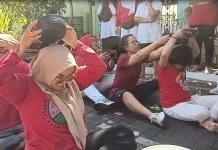 Semarak Jalan Sehat dan Lomba HUT ke-81 RI di Kampung Pancasila Mangunharjo