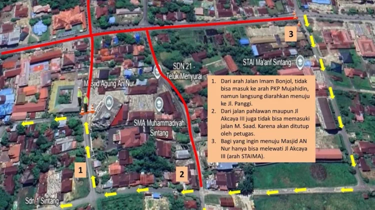 Aksi Massa PT Linggajati, Lalu Lintas di Sintang Dialihkan