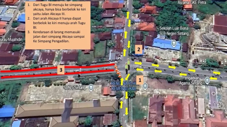 Aksi Massa PT Linggajati, Lalu Lintas di Sintang Dialihkan