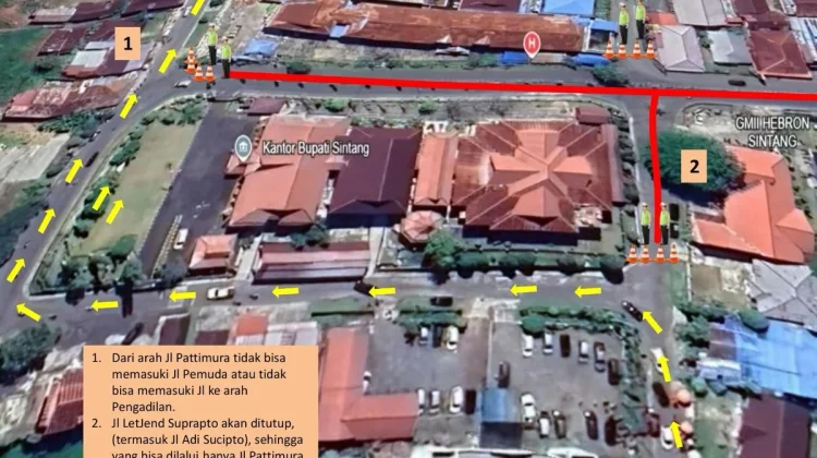 Aksi Massa PT Linggajati, Lalu Lintas di Sintang Dialihkan