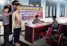 Para Peserta Mendaftar Penerimaan Anggota Polri di Mapolres Sekadau