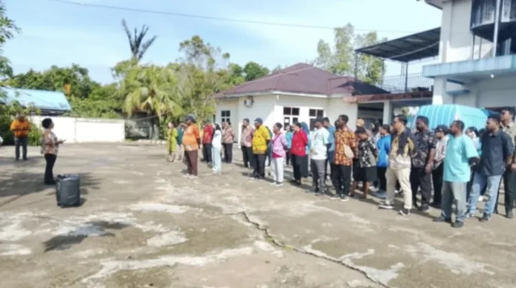 Sellvyana Sangkek Pimpin Apel Gabungan usai Libur Lebaran