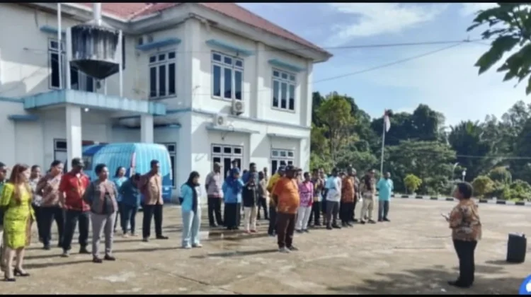 Sellvyana Sangkek Pimpin Apel Gabungan usai Libur Lebaran