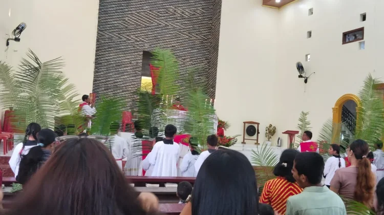 Hari Raya Minggu Palma di Paroki St. Albertus Agung di Teminabuan