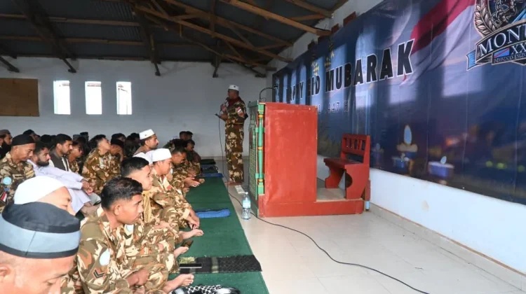 Prajurit Pasmar 3 Hidupkan Spirit Idulfitri 1447 H di Afrika