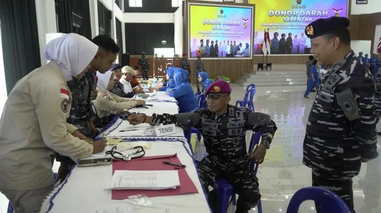 Danpasmar 3 Turut Andil dalam Donor Darah Serentak 2026