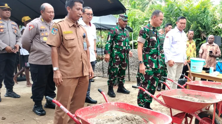 Danrem 181/PVT Laksanakan Groundbreaking Pembangunan Jembatan Garuda