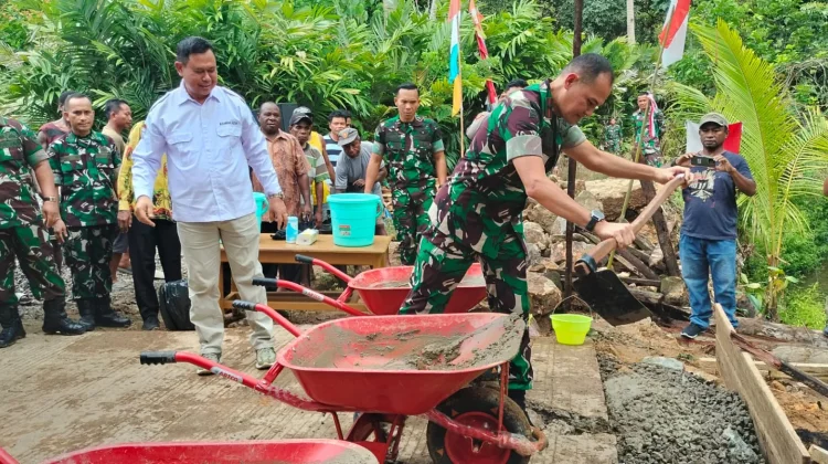 Danrem 181/PVT Laksanakan Groundbreaking Pembangunan Jembatan Garuda