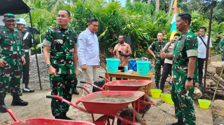 Danrem 181/PVT Laksanakan Groundbreaking Pembangunan Jembatan Garuda