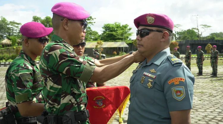 Dandenma Pasmar 3 Pimpin Laporan Kenaikan Pangkat Denmako Pasmar 3