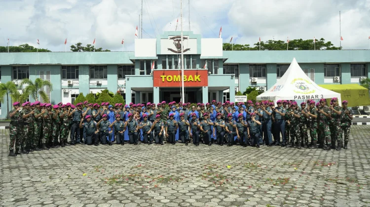 Dandenma Pasmar 3 Pimpin Laporan Kenaikan Pangkat Denmako Pasmar 3