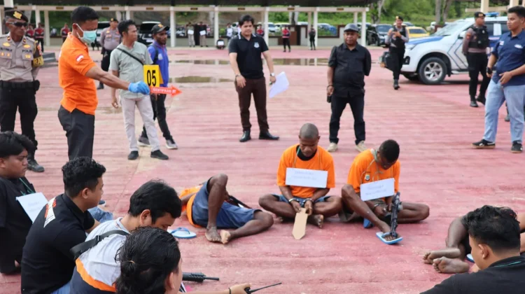 Polda PBD Gelar Rekonstruksi Kasus Pembunuhan Berencana di Tambrauw