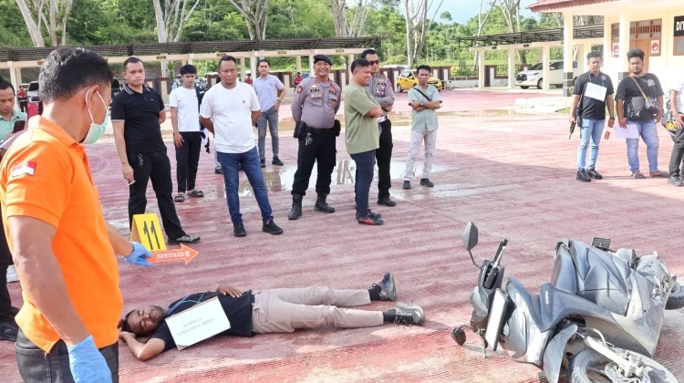 Polda PBD Gelar Rekonstruksi Kasus Pembunuhan Berencana di Tambrauw