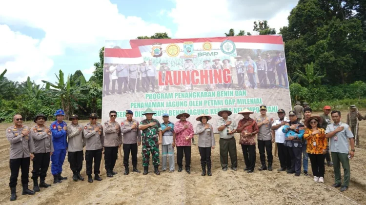 Wakapolda PB Pimpin Launching Penangkaran Benih Jagung Petani Milenial OAP