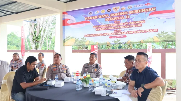 Polda PBD Melaksanakan Kegiatan Ketahanan Pangan dan Panen Raya Jagung Serentak
