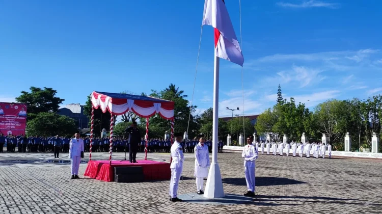 Pengibaran Bendara Upacara Hari Lahir Pancasila 2026 di Kota Sorong