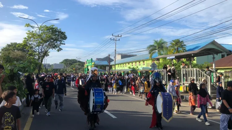 Memperingati Tahun Baru Islam, Personel Polda PBD Ikut Jalan Santai
