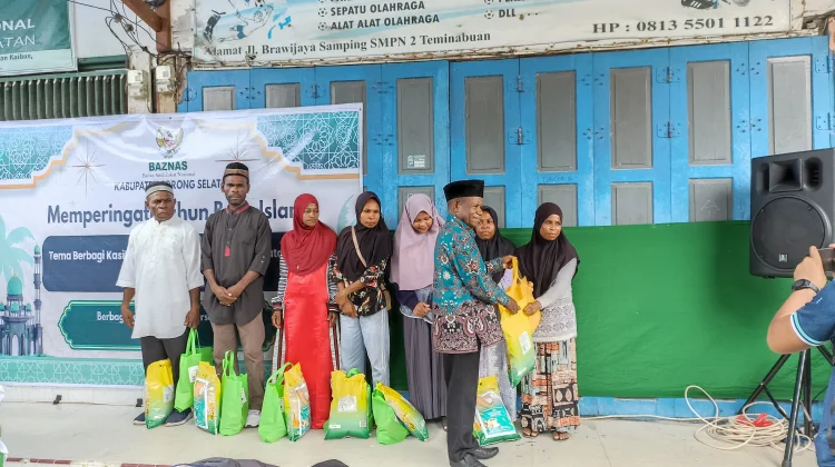 Baznas Sorong Selatan Berbagi Sembako Peringati Tahun Baru Islam 1448 Hijriah
