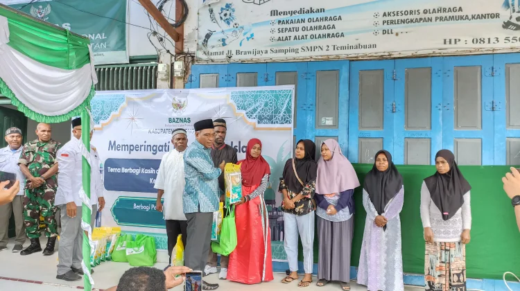 Baznas Sorong Selatan Berbagi Sembako Peringati Tahun Baru Islam 1448 Hijriah