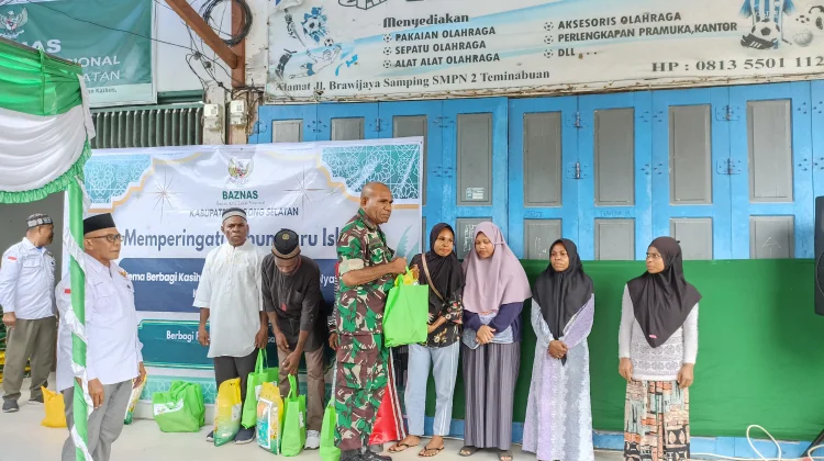 Baznas Sorong Selatan Berbagi Sembako Peringati Tahun Baru Islam 1448 Hijriah