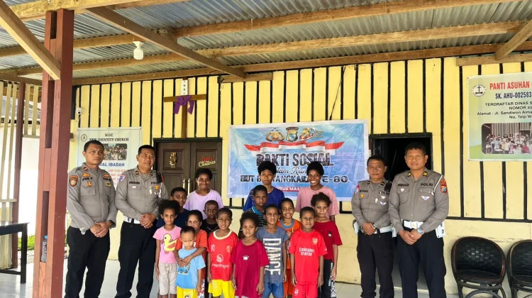 Sambut HUT ke-80 Bhayangkara, Polda PBD Salurkan Bantuan Sembako ke Panti Asuhan