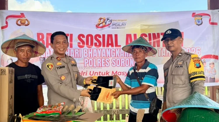 Polsek Klamono Serahkan Bantuan Alsintan kepada Kelompok Tani Makmur