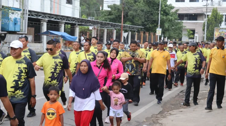 Polresta Sorong Kota Gelar Olahraga Bersama Masyarakat
