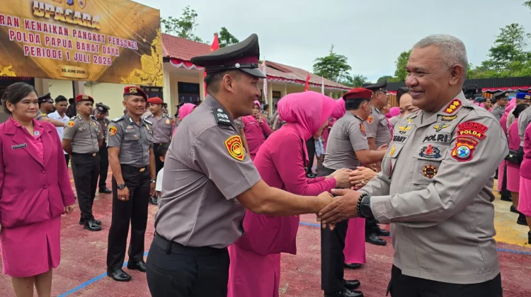 87 Personel Polda Papua Barat Daya Naik Pangkat