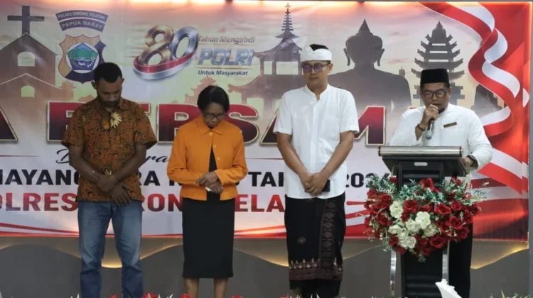 Doa Bersama di Polres Sorong Selatan Sambut Hari Bhayangkara ke-80
